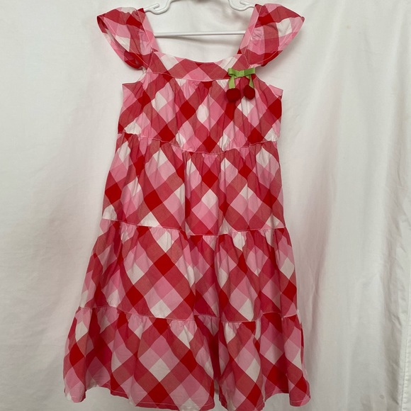 Gymboree Very Cherry Plaid Tiered Dress - Picture 1 of 4